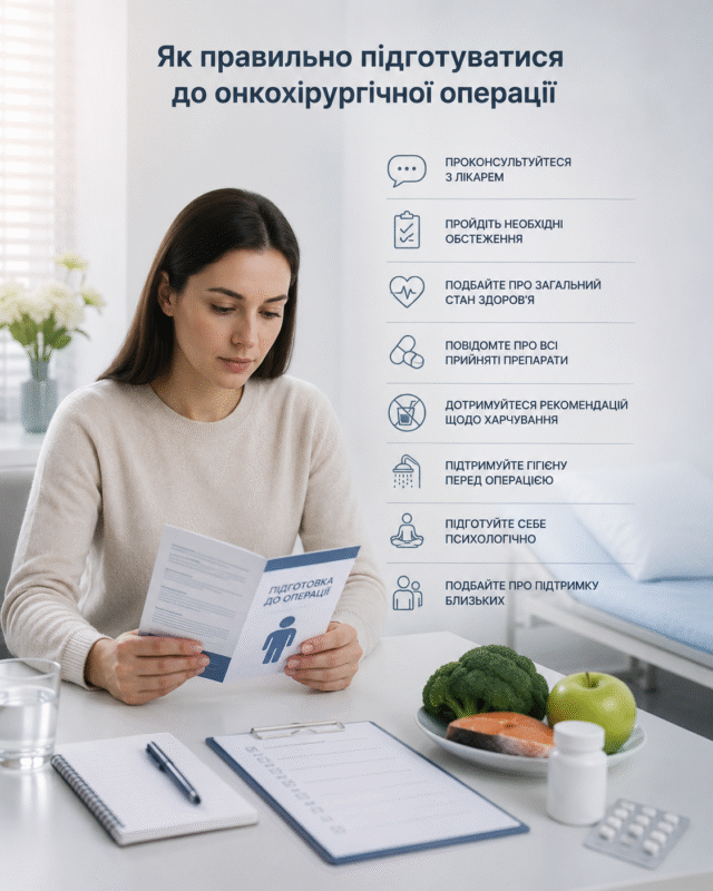 як правильно підготуватися до онкохірургії